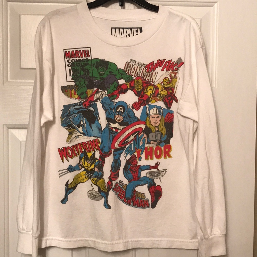 Marvel Superheroes Boys Long Sleeve Tee